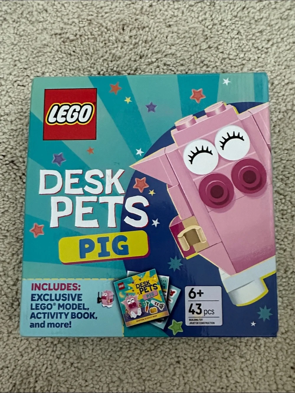 Lego Desk Pets Pig Toy — Pink